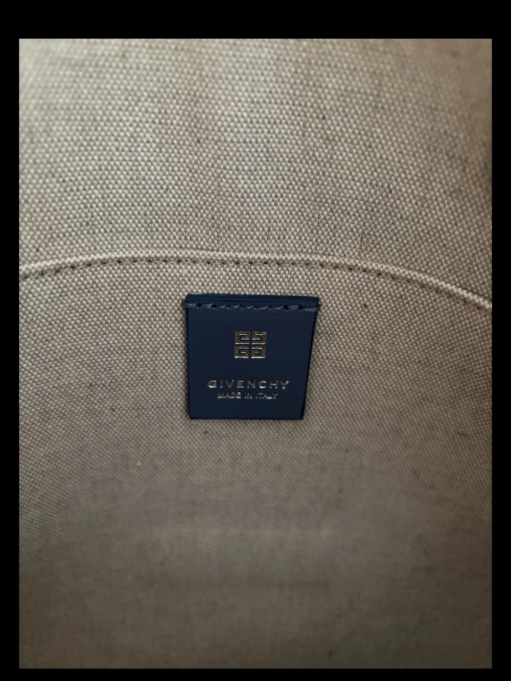 Givenchy G-Tote Medium Tote Canvas and Leather Chain Accent Medium Blue - Picture 9 of 11